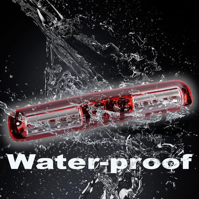 GPLUS LED 3rd Third Brake Light Compatible With Chevy Silverado GMC Sierra 1500 2500HD 3500 1999-2006,3RD Cargo Tail Lamps Chrome Housing Red & Clear Lens Tersera Luz De Freno - Image 2